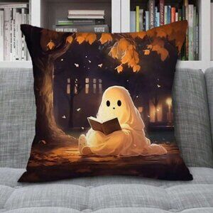 Ghost Reading Pillow Cover 17.5X17.5 NWT